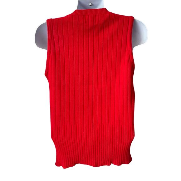 VINTAGE 70s Towncraft Scoop Neck Sweater Vest Size Medium - Picture 3 of 4